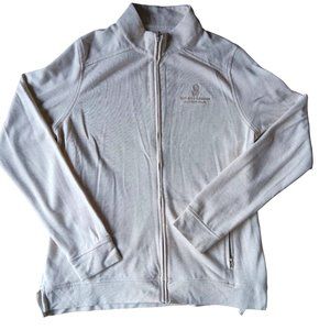 Peter Milar cream The Ritz Carlton zip up hoodie sz L